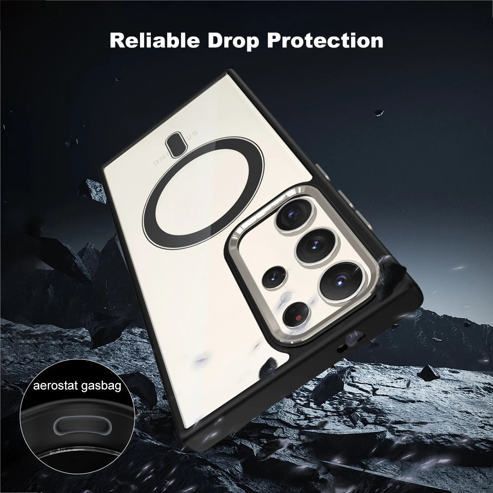 Coque hybride transparente MagSafe pour Samsung Galaxy S24 Ultra Coque hybride transparente MagSafe pour Samsung Galaxy S24 Ultra